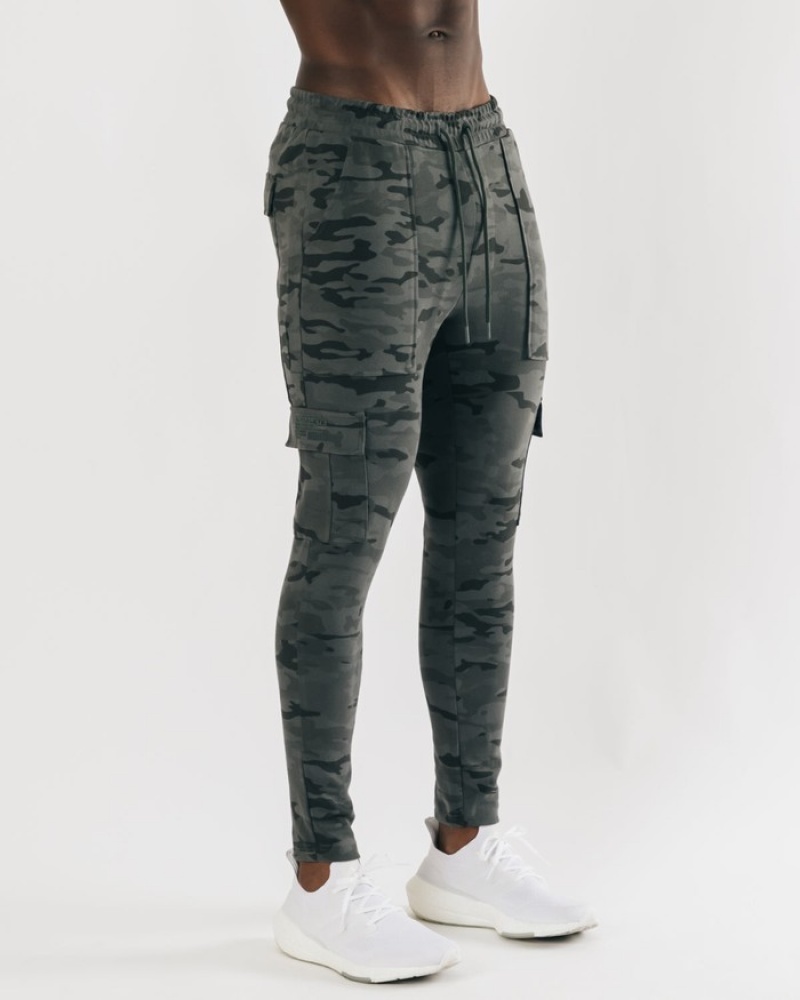 Pantaloni Jogger Barbati Alphalete Identity Cargo Camuflaj | 170392-BAD