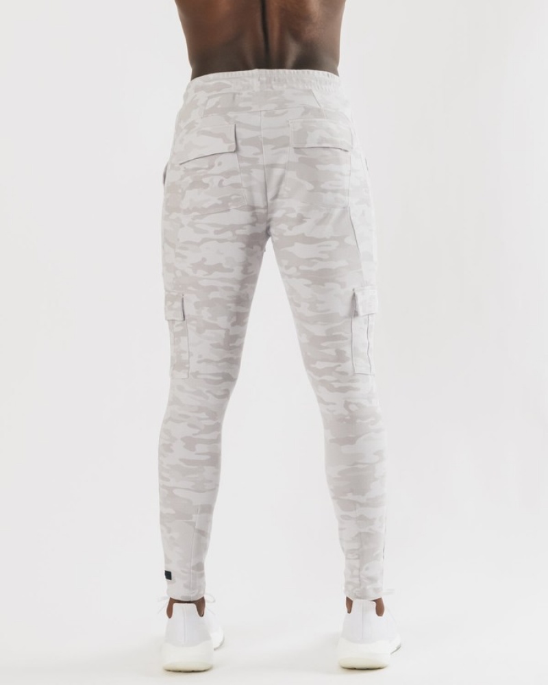 Pantaloni Jogger Barbati Alphalete Identity Cargo Argintii Camuflaj | 569783-ZQO