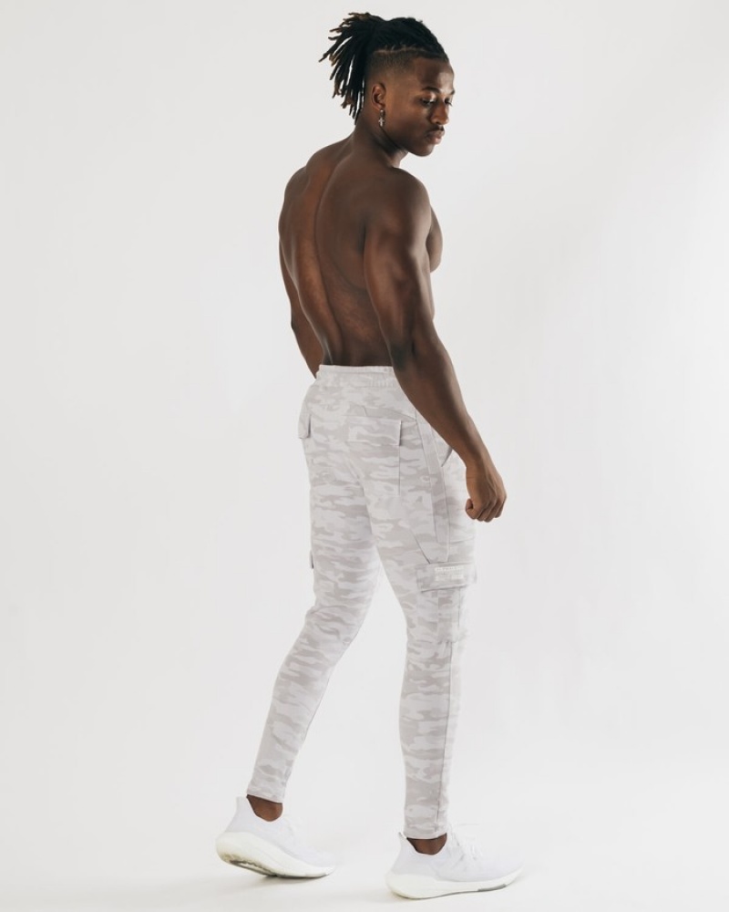 Pantaloni Jogger Barbati Alphalete Identity Cargo Argintii Camuflaj | 569783-ZQO