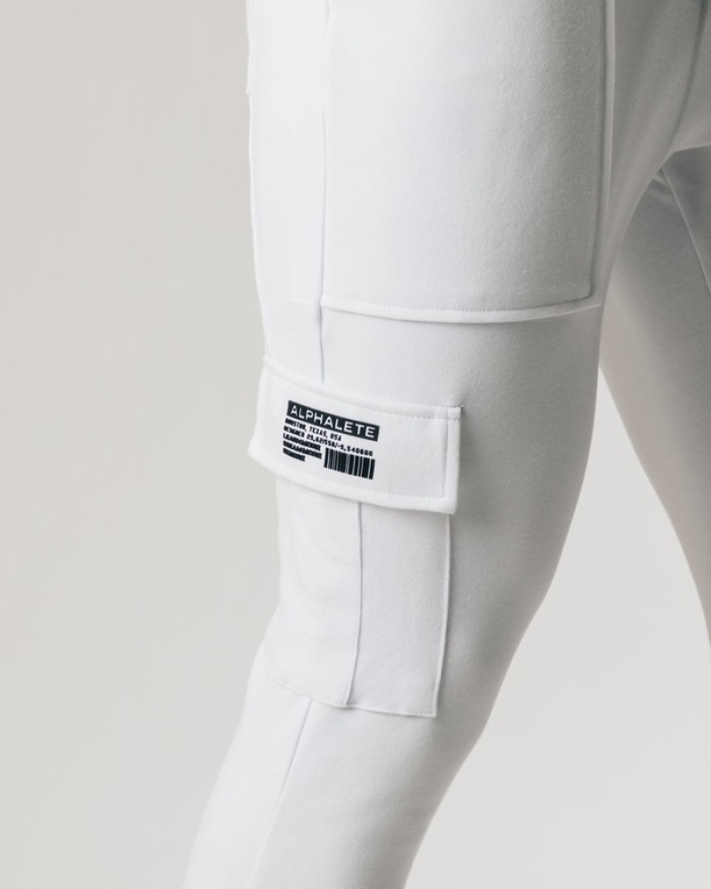 Pantaloni Jogger Barbati Alphalete Identity Cargo Albi | 246539-ZEC