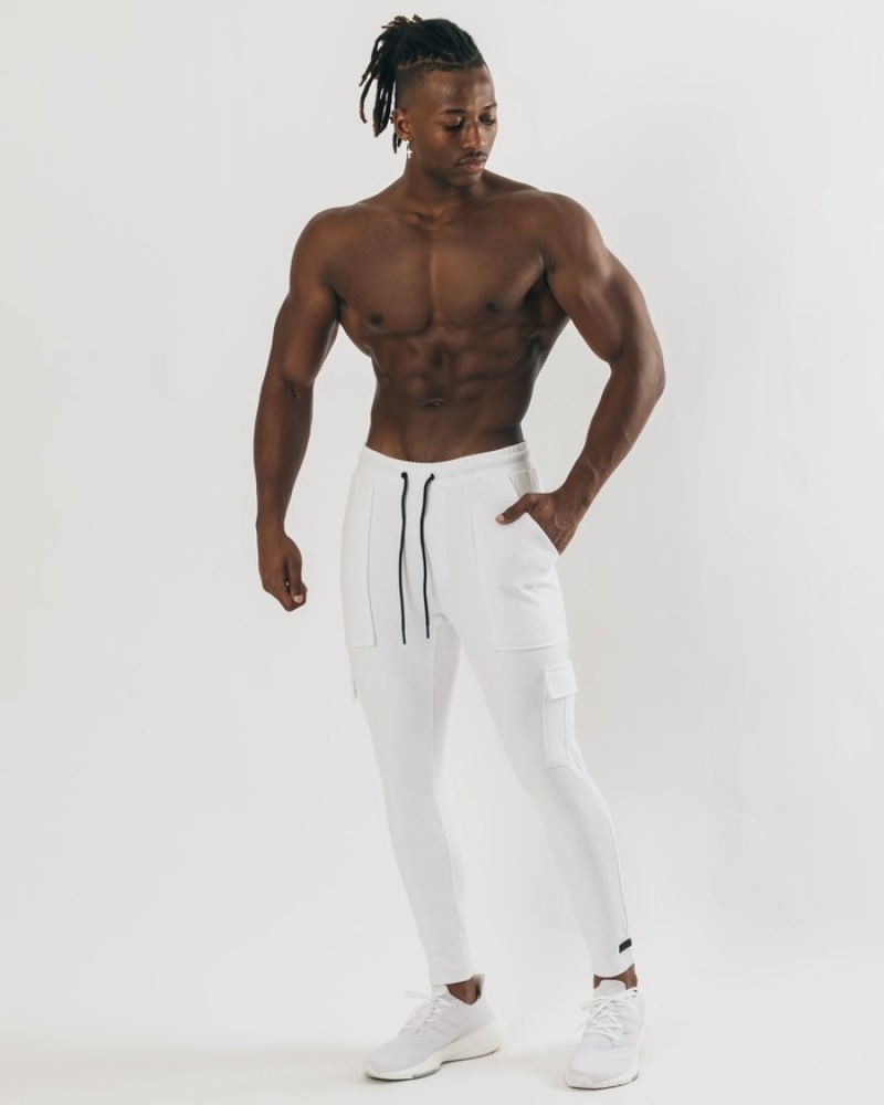 Pantaloni Jogger Barbati Alphalete Identity Cargo Albi | 246539-ZEC