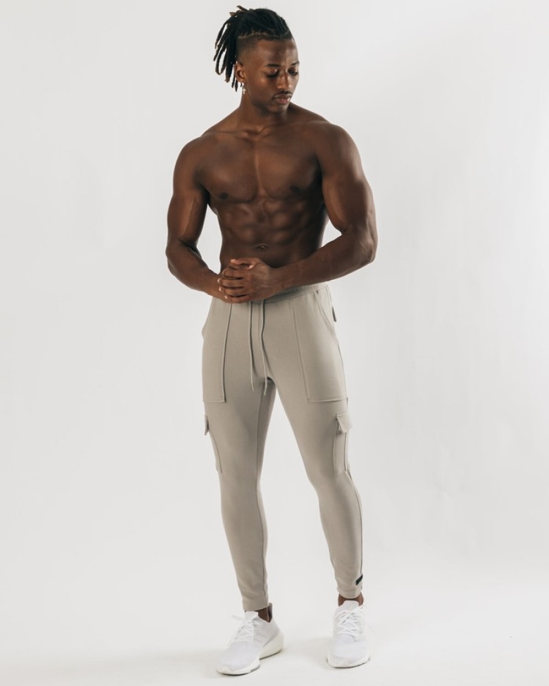 Pantaloni Jogger Barbati Alphalete Identity Cargo Gri | 359280-KPC