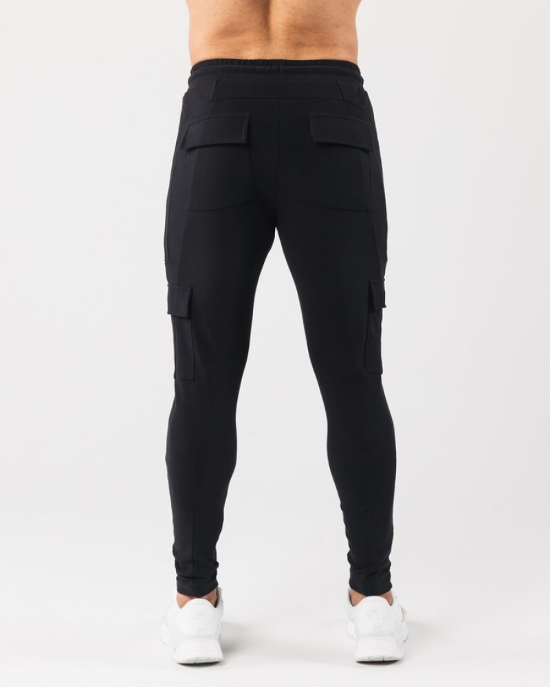 Pantaloni Jogger Barbati Alphalete Identity Cargo Negrii | 209468-ZQW
