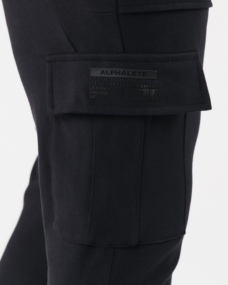 Pantaloni Jogger Barbati Alphalete Identity Cargo Negrii | 209468-ZQW