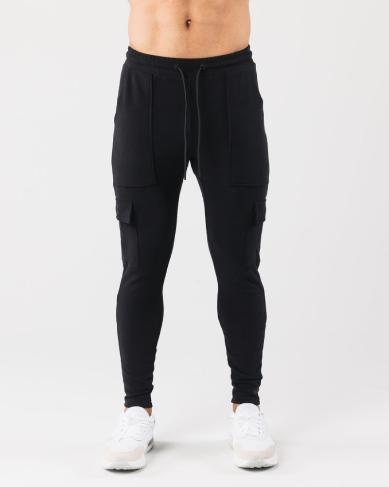 Pantaloni Jogger Barbati Alphalete Identity Cargo Negrii | 209468-ZQW