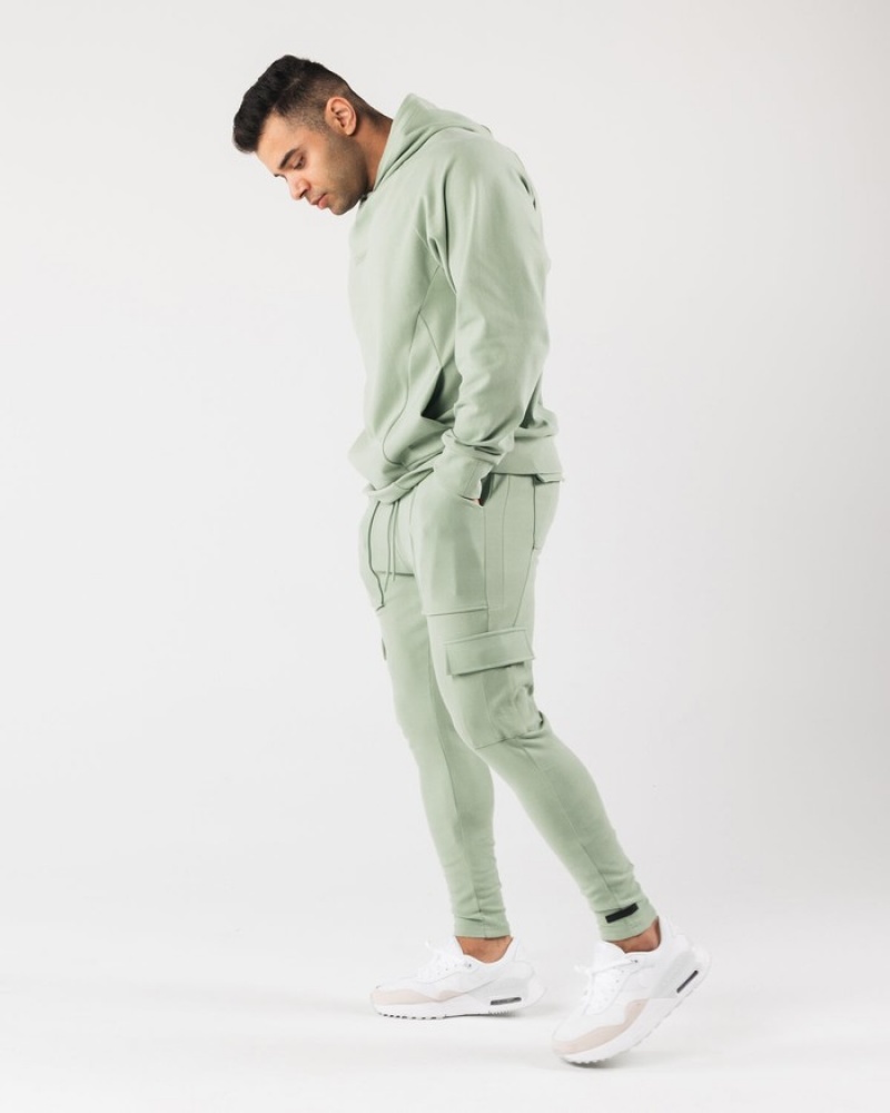 Pantaloni Jogger Barbati Alphalete Identity Cargo Masline Verzi | 143572-ERI