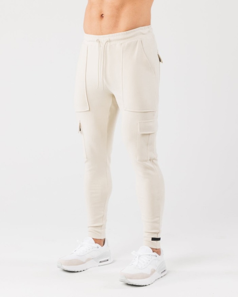 Pantaloni Jogger Barbati Alphalete Identity Cargo Albi | 306597-VIR