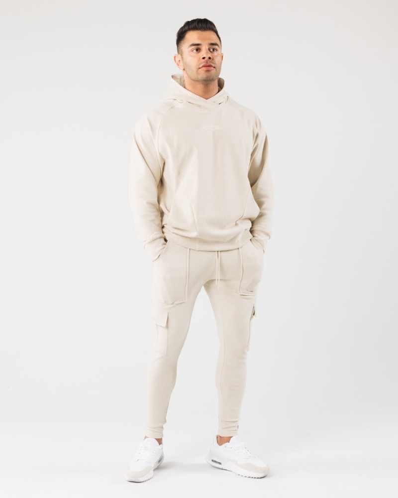 Pantaloni Jogger Barbati Alphalete Identity Cargo Albi | 306597-VIR