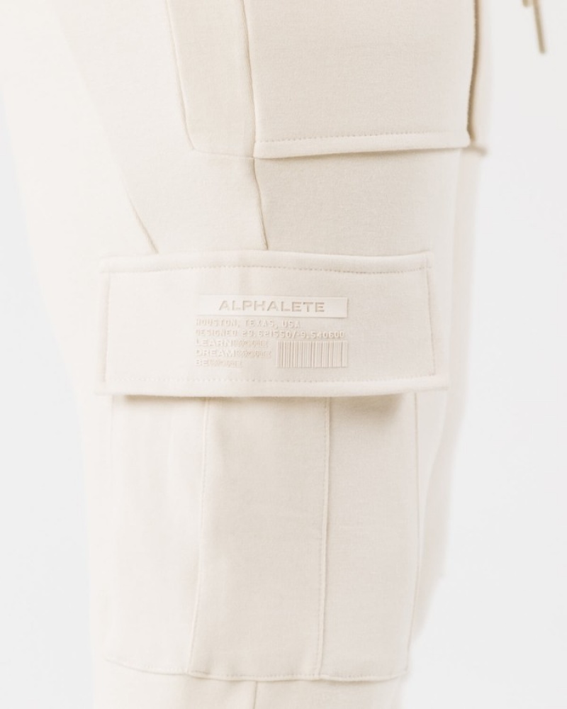 Pantaloni Jogger Barbati Alphalete Identity Cargo Albi | 306597-VIR