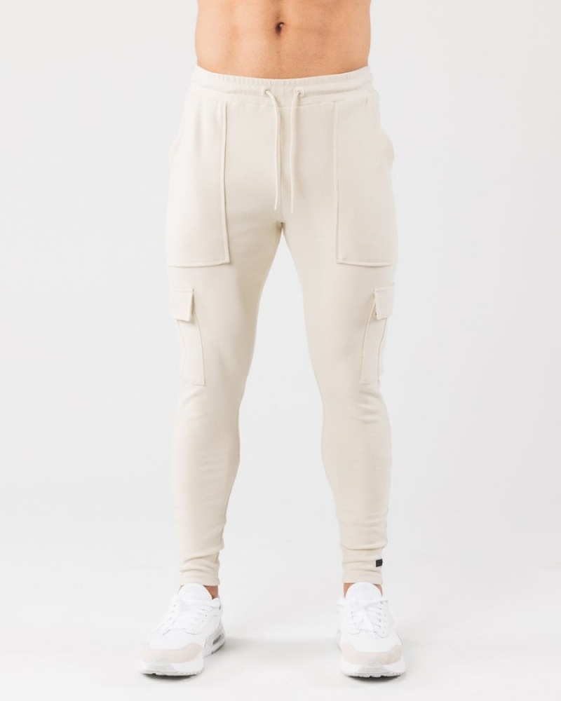 Pantaloni Jogger Barbati Alphalete Identity Cargo Albi | 306597-VIR