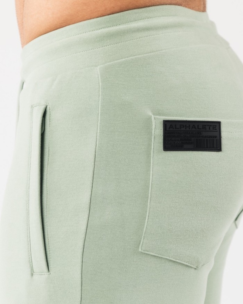 Pantaloni Jogger Barbati Alphalete Identity Masline Verzi | 123405-WHB