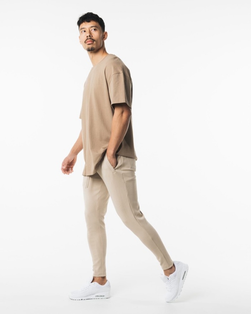 Pantaloni Jogger Barbati Alphalete Identity Bej | 572319-YTN