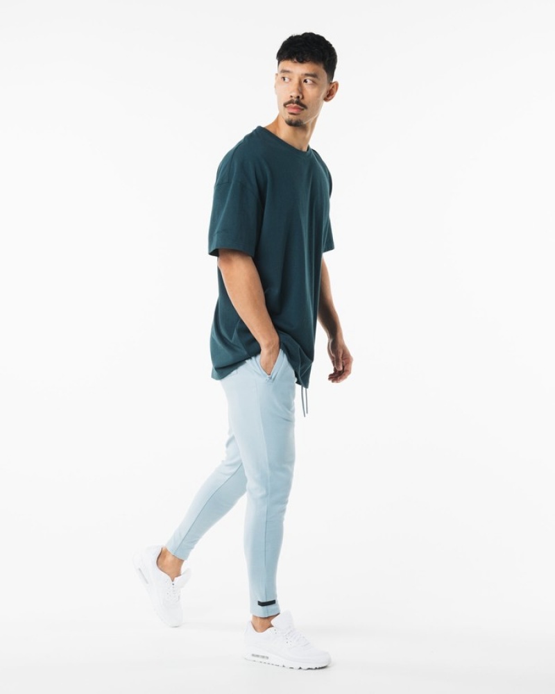 Pantaloni Jogger Barbati Alphalete Identity Albastri | 058193-RHB