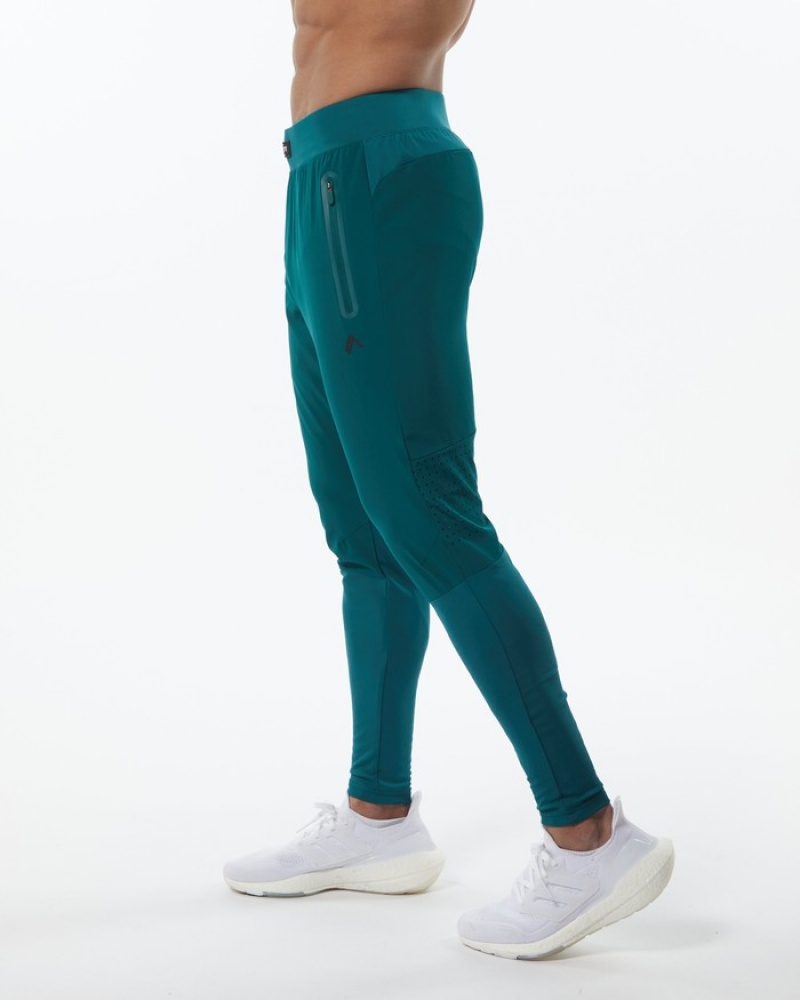 Pantaloni Jogger Barbati Alphalete Infinity Tech Turcoaz | 408396-QTC