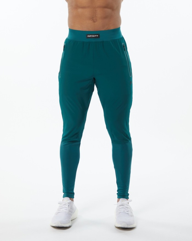 Pantaloni Jogger Barbati Alphalete Infinity Tech Turcoaz | 408396-QTC