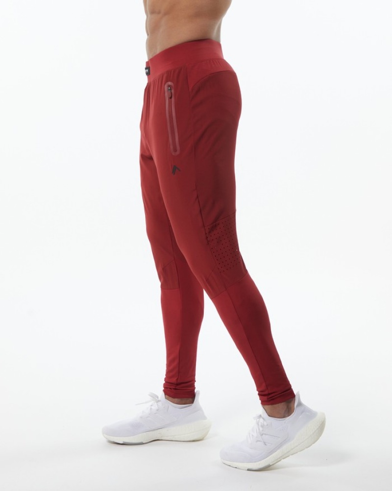 Pantaloni Jogger Barbati Alphalete Infinity Tech Rosii | 906745-UZG