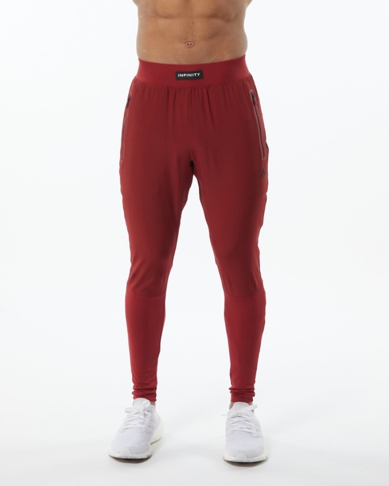 Pantaloni Jogger Barbati Alphalete Infinity Tech Rosii | 906745-UZG