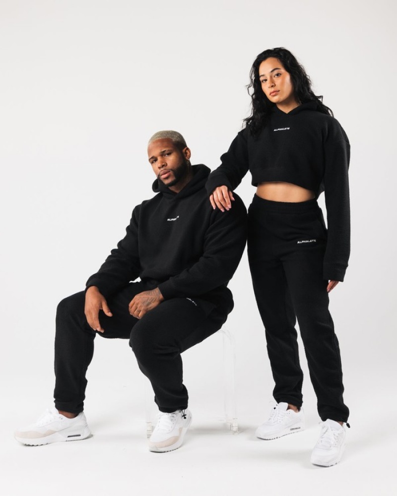 Pantaloni Jogger Barbati Alphalete King Negrii | 130724-FUN