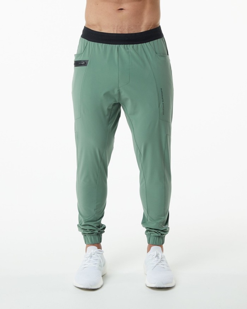 Pantaloni Jogger Barbati Alphalete Studio Masline Verzi Verzi | 253918-DEM