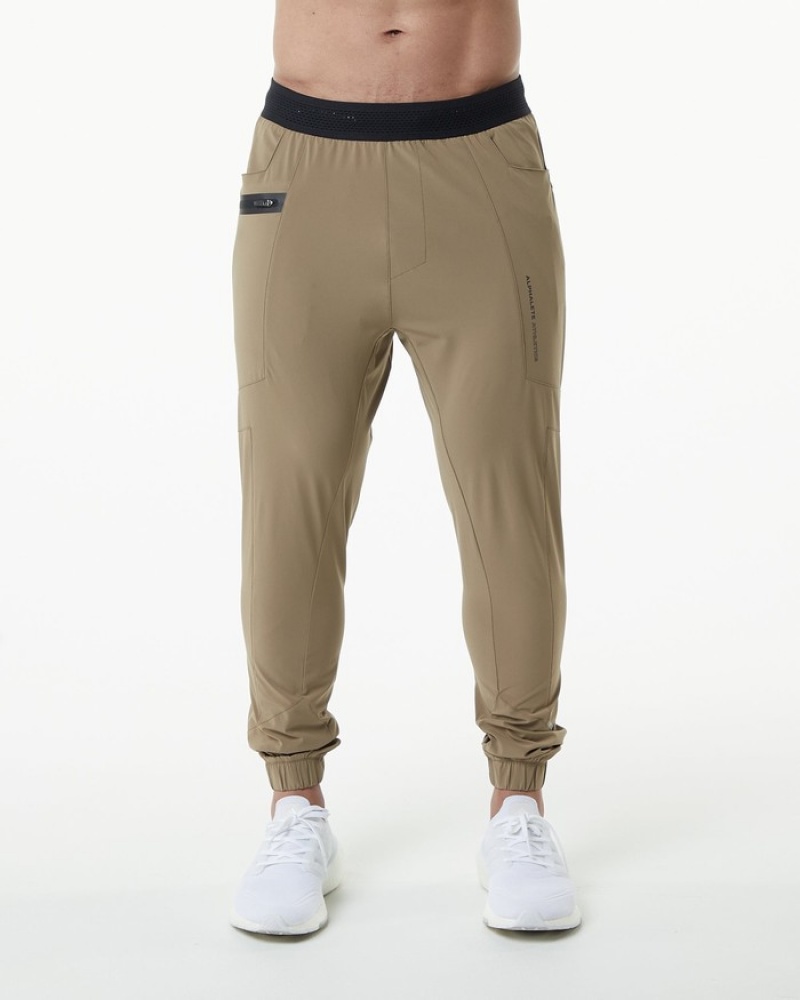 Pantaloni Jogger Barbati Alphalete Studio Gri Maro | 510627-HPD