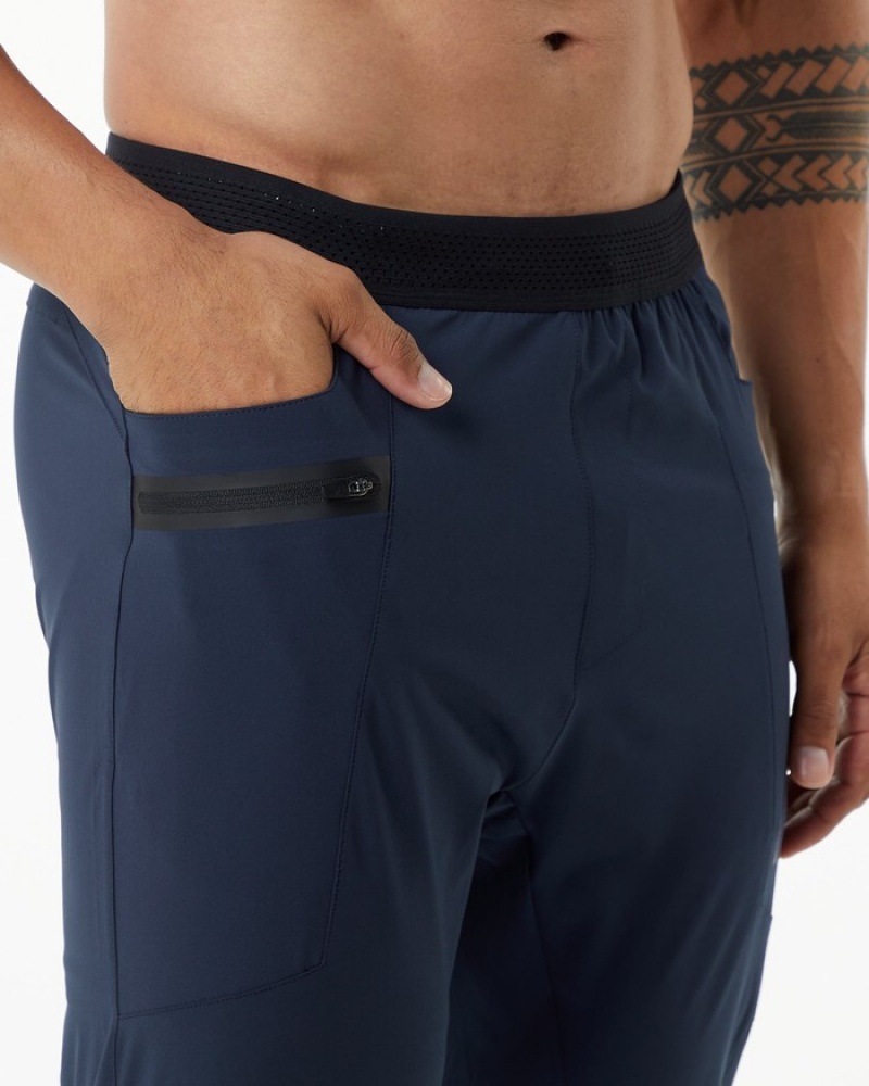 Pantaloni Jogger Barbati Alphalete Studio Bleumarin | 594380-MWP