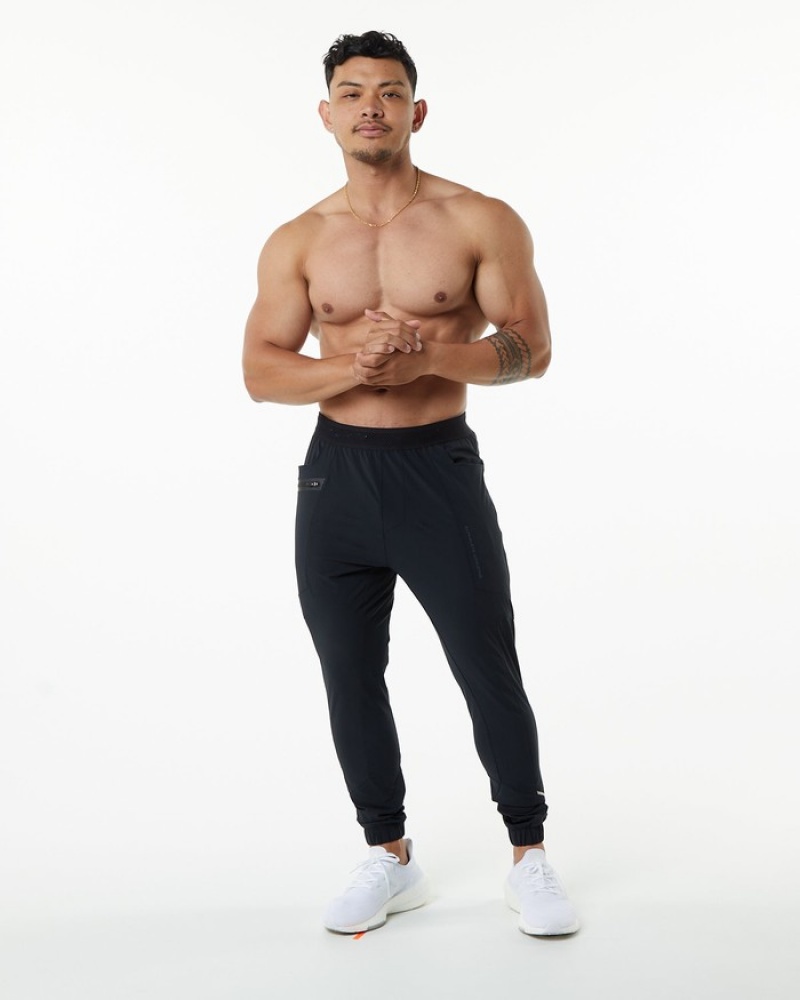 Pantaloni Jogger Barbati Alphalete Studio Negrii | 974580-YSK