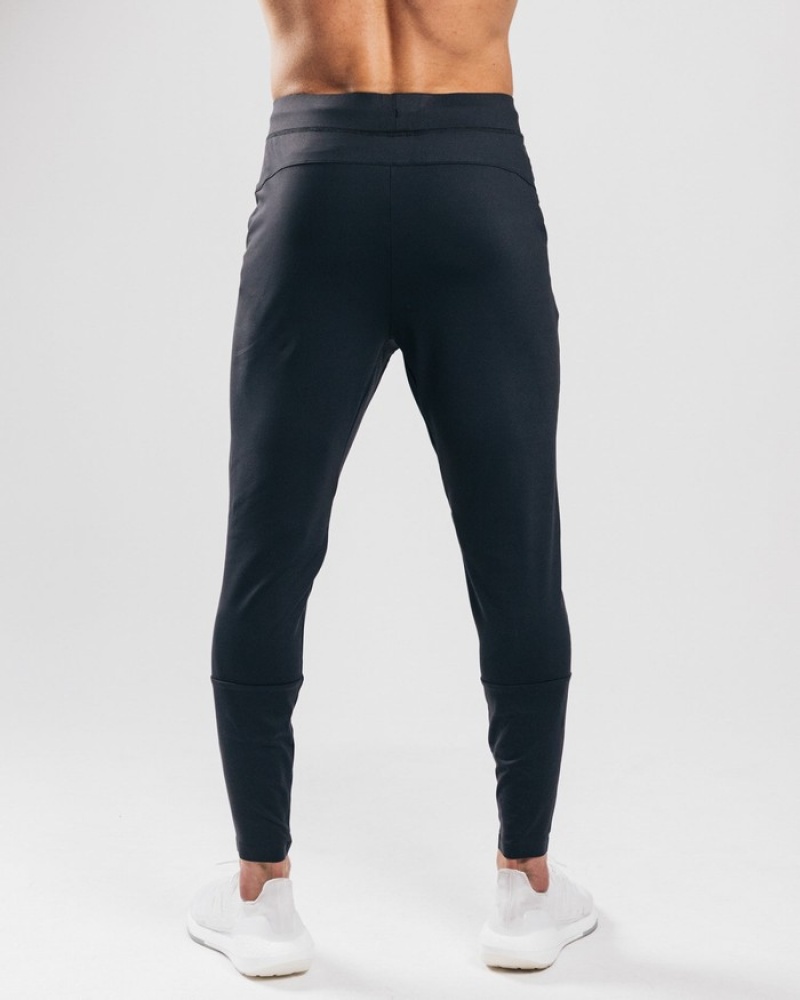 Pantaloni Jogger Barbati Alphalete Trace Negrii | 183942-ORE