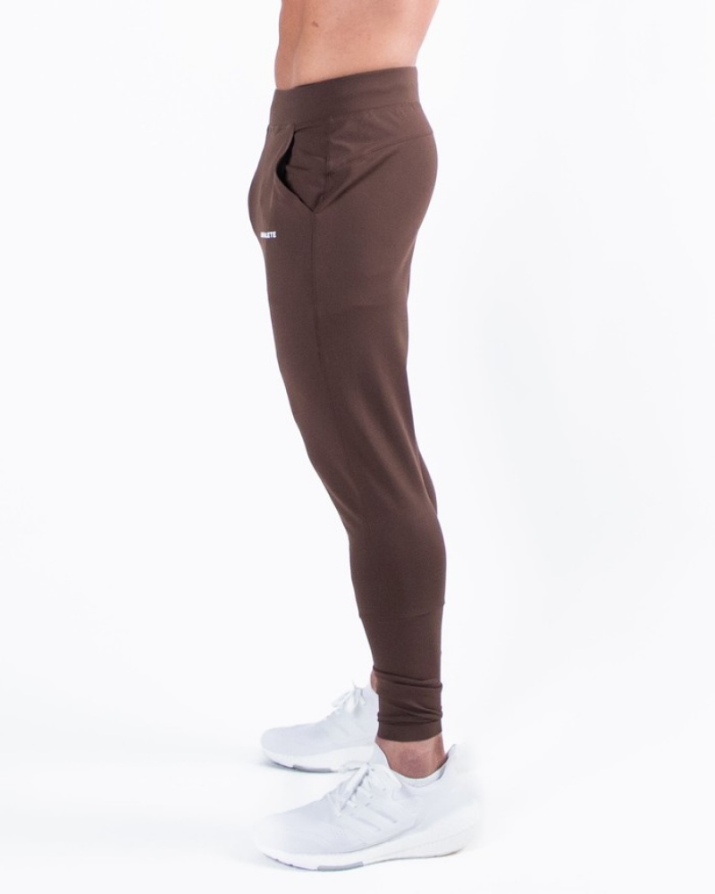 Pantaloni Jogger Barbati Alphalete Trace Cafe | 486701-MTO