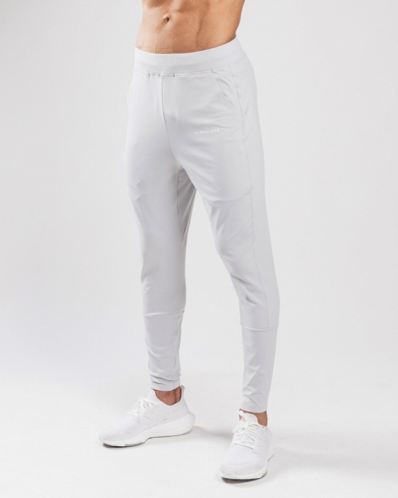 Pantaloni Jogger Barbati Alphalete Trace Argintii | 586437-IBS