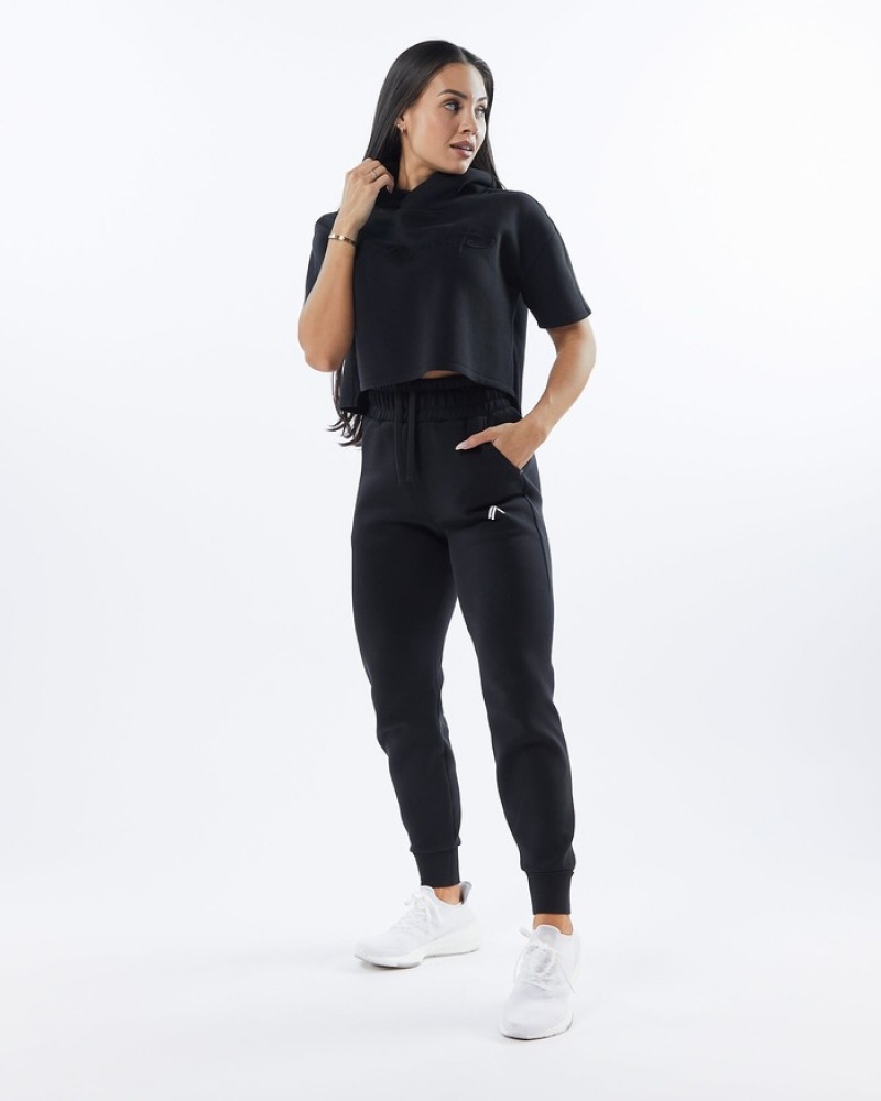 Pantaloni Jogger Dama Alphalete ELMTS Cuffed Negrii | 521736-CSN