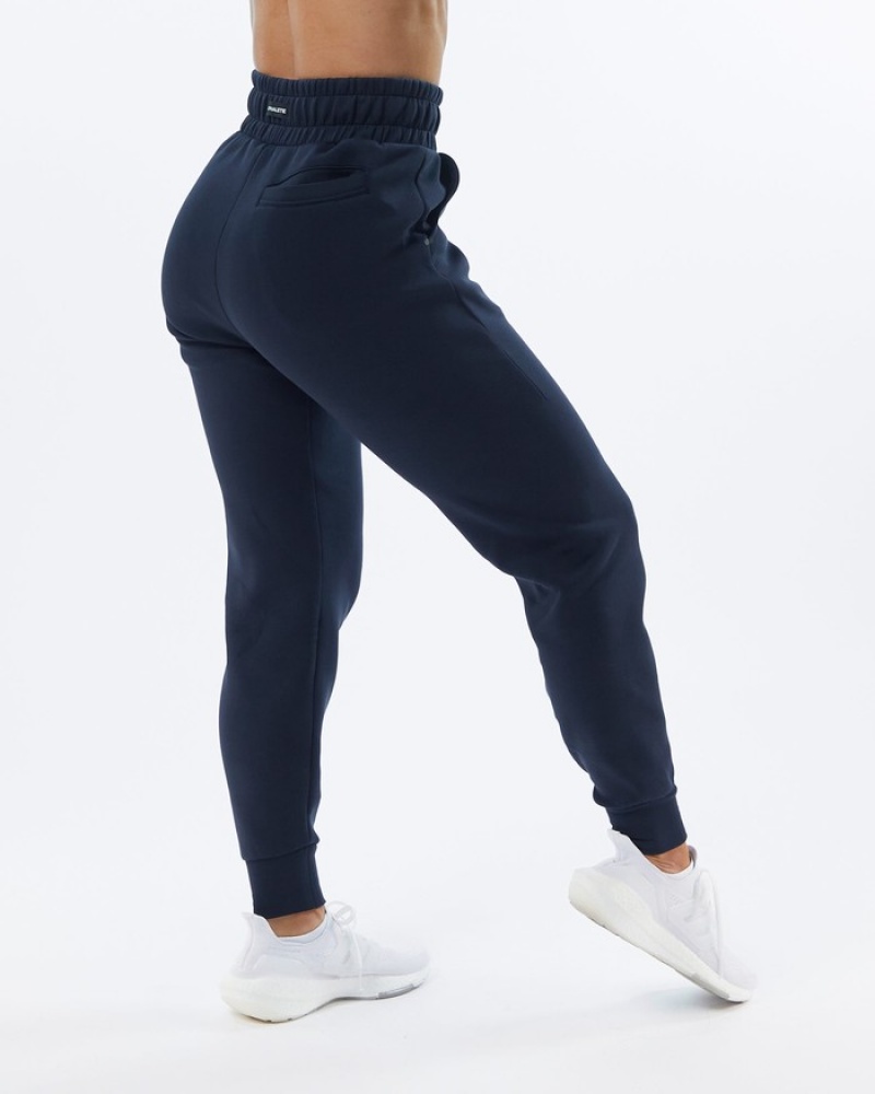 Pantaloni Jogger Dama Alphalete ELMTS Cuffed Bleumarin | 109726-BMY