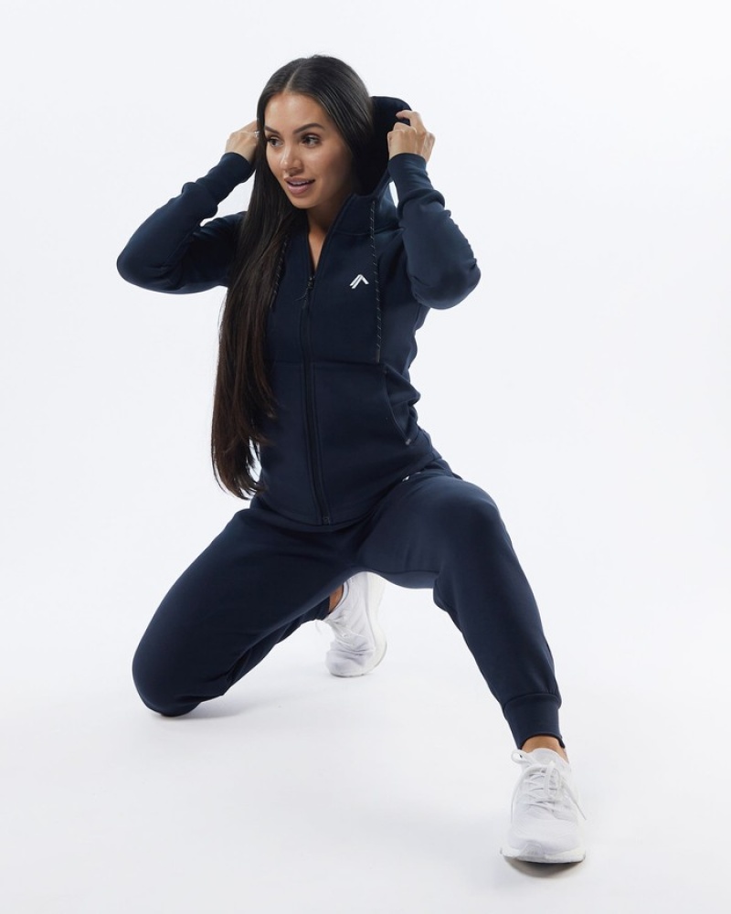 Pantaloni Jogger Dama Alphalete ELMTS Cuffed Bleumarin | 109726-BMY