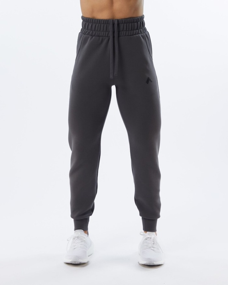 Pantaloni Jogger Dama Alphalete ELMTS Cuffed Gri | 156289-YUJ
