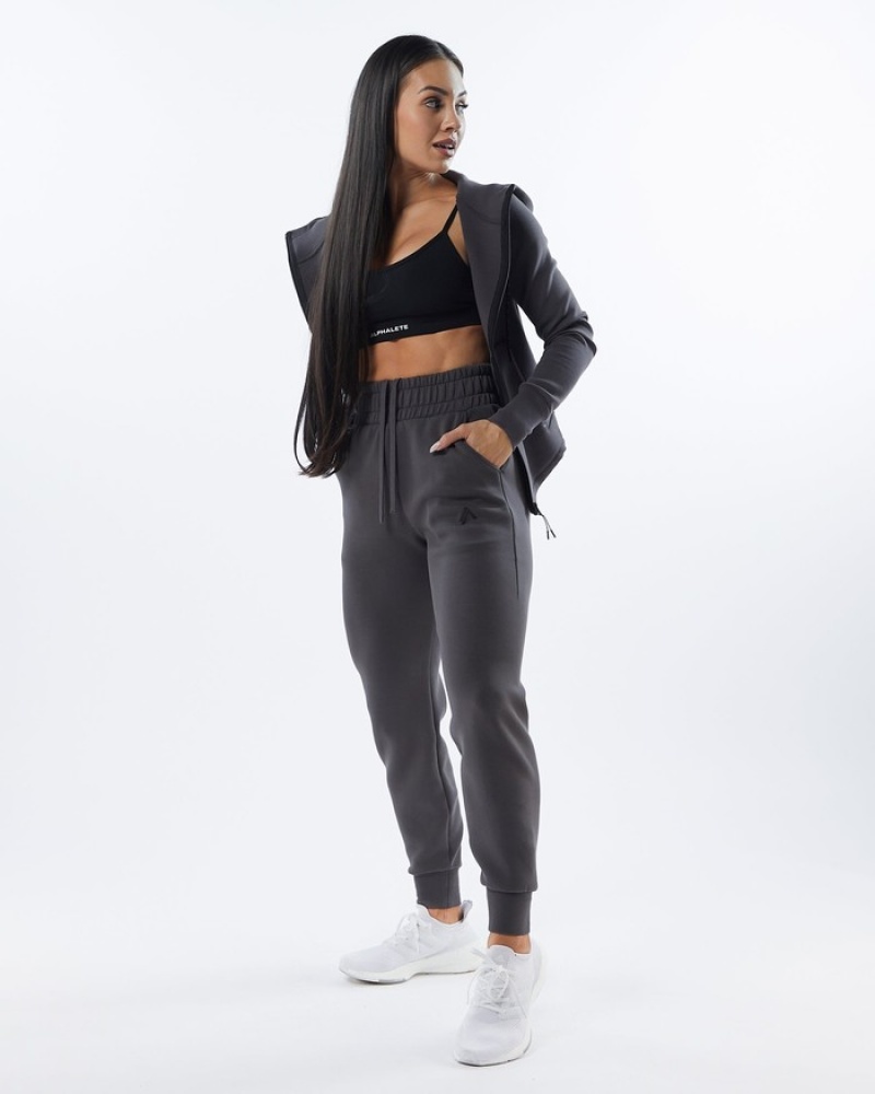 Pantaloni Jogger Dama Alphalete ELMTS Cuffed Gri | 156289-YUJ