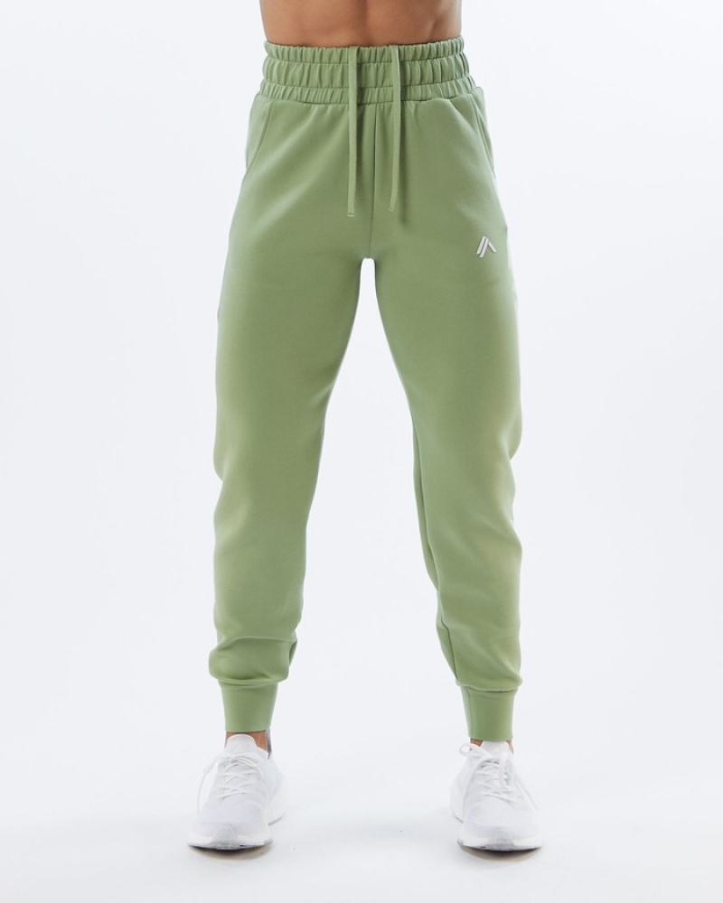 Pantaloni Jogger Dama Alphalete ELMTS Cuffed Verzi Deschis | 017935-WHS