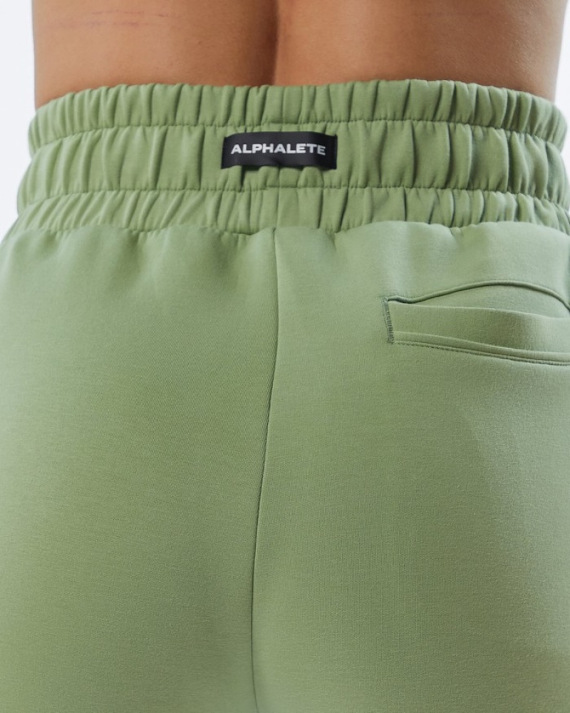 Pantaloni Jogger Dama Alphalete ELMTS Cuffed Verzi Deschis | 017935-WHS