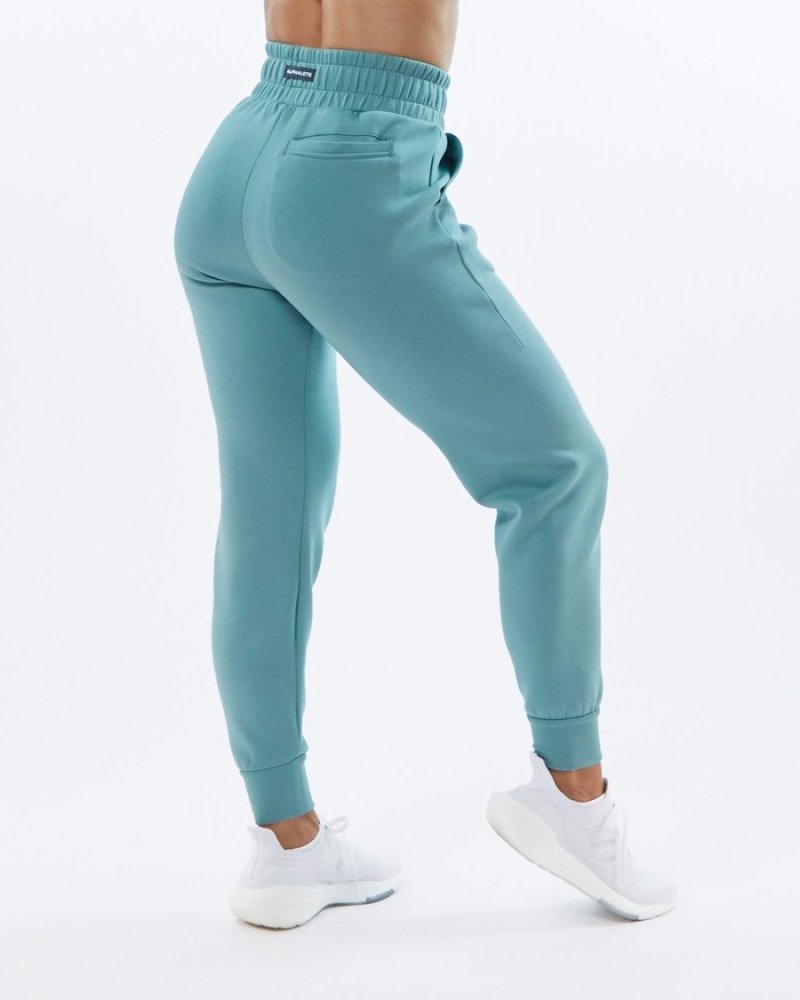 Pantaloni Jogger Dama Alphalete ELMTS Cuffed Turcoaz | 671250-QUH