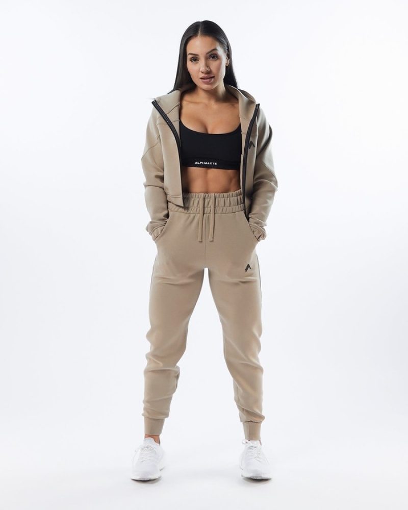 Pantaloni Jogger Dama Alphalete ELMTS Cuffed Maro | 538194-TGS