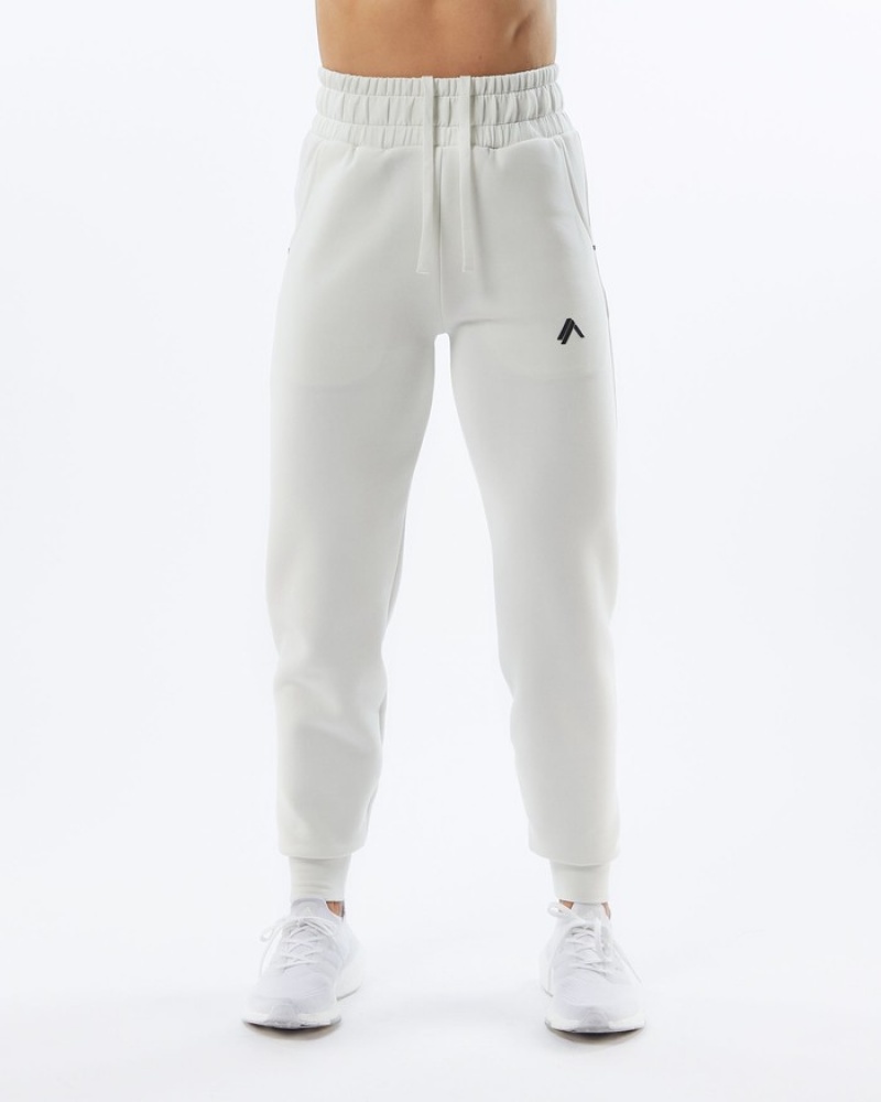 Pantaloni Jogger Dama Alphalete ELMTS Cuffed Albi | 639025-RHK