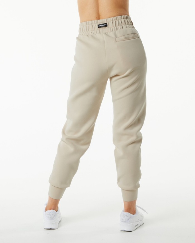Pantaloni Jogger Dama Alphalete ELMTS Cuffed Galbeni Deschis | 417859-NCZ