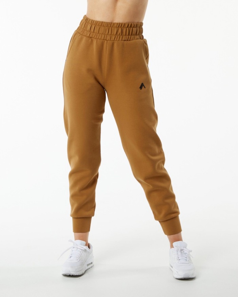 Pantaloni Jogger Dama Alphalete ELMTS Cuffed Kaki | 170325-FBC