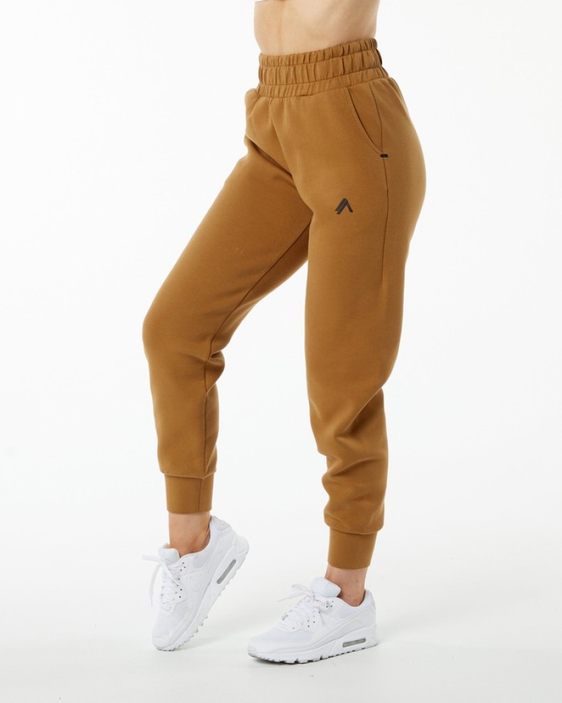 Pantaloni Jogger Dama Alphalete ELMTS Cuffed Kaki | 170325-FBC