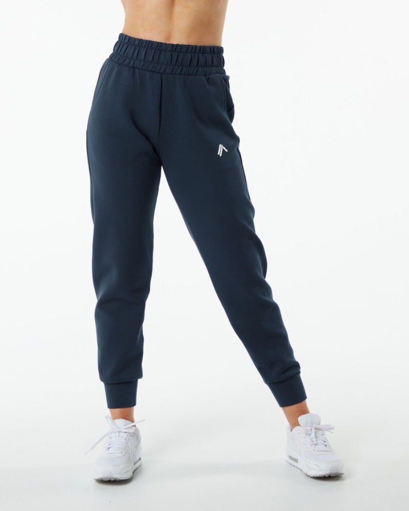 Pantaloni Jogger Dama Alphalete ELMTS Cuffed Bleumarin | 758039-ZXQ