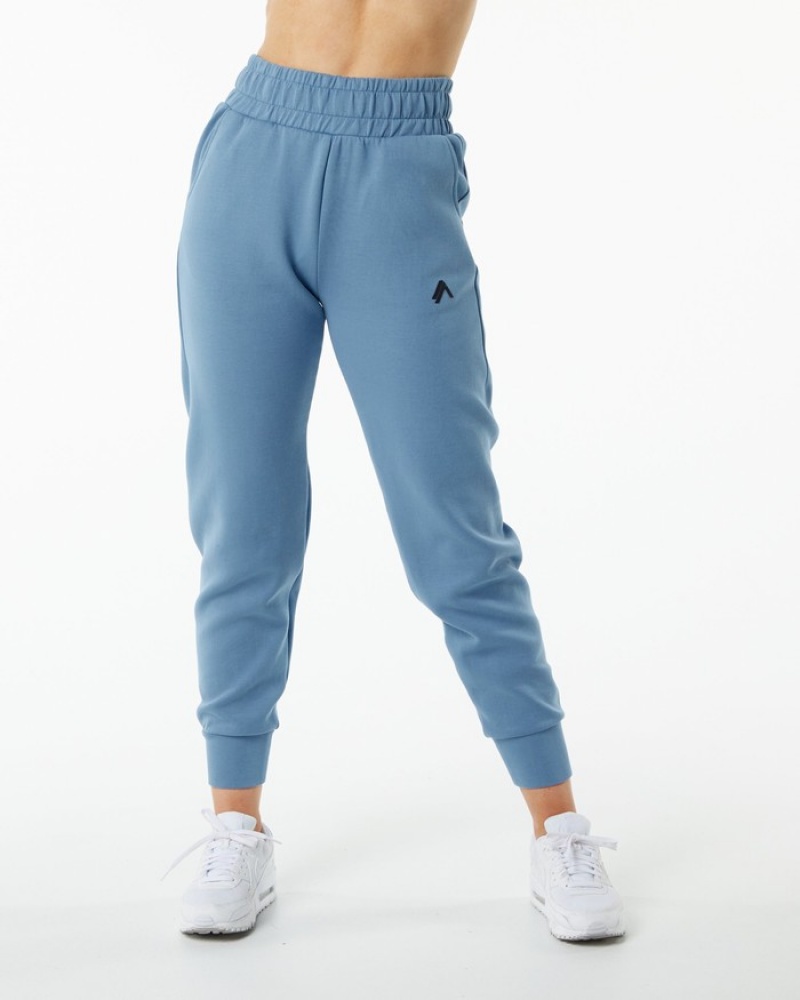 Pantaloni Jogger Dama Alphalete ELMTS Cuffed Albastri | 384692-NCE