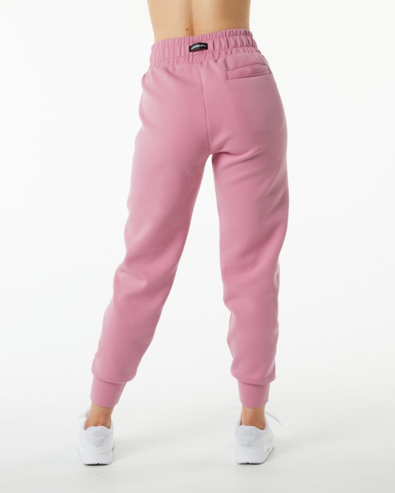 Pantaloni Jogger Dama Alphalete ELMTS Cuffed Roz | 591483-IXH
