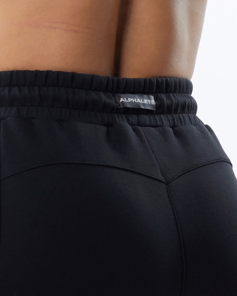 Pantaloni Jogger Dama Alphalete ELMTS Zip Negrii | 294175-QPW