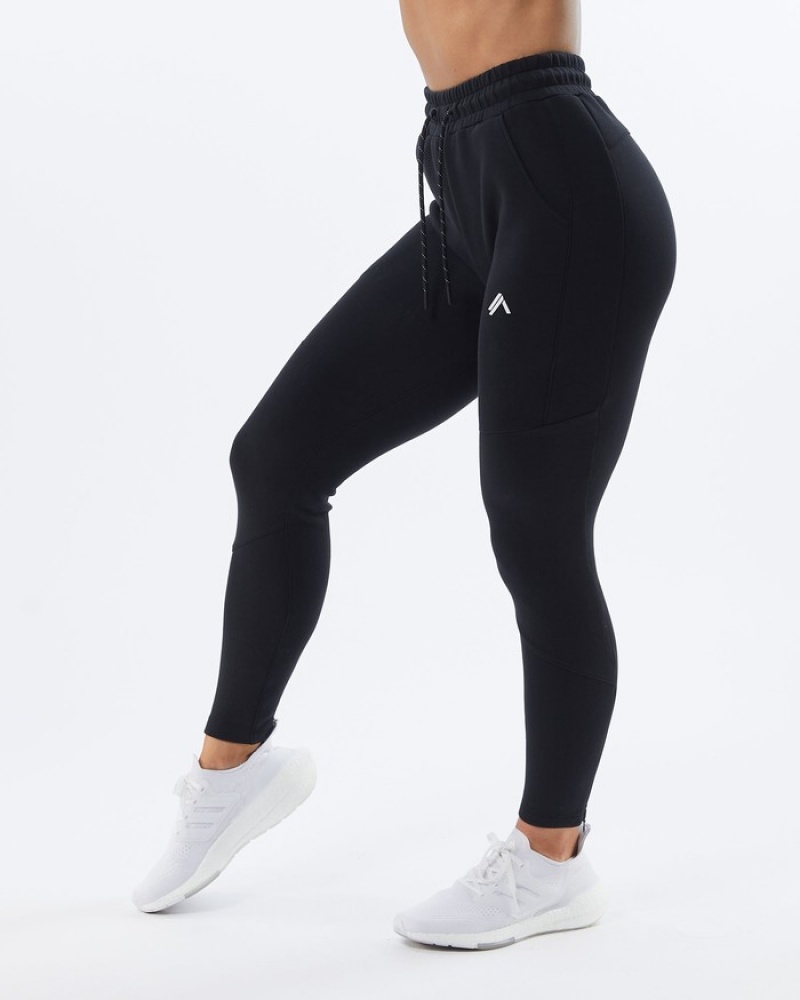 Pantaloni Jogger Dama Alphalete ELMTS Zip Negrii | 294175-QPW