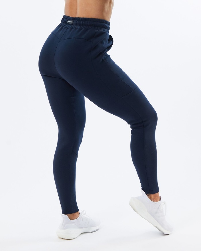 Pantaloni Jogger Dama Alphalete ELMTS Zip Bleumarin | 629715-CEH