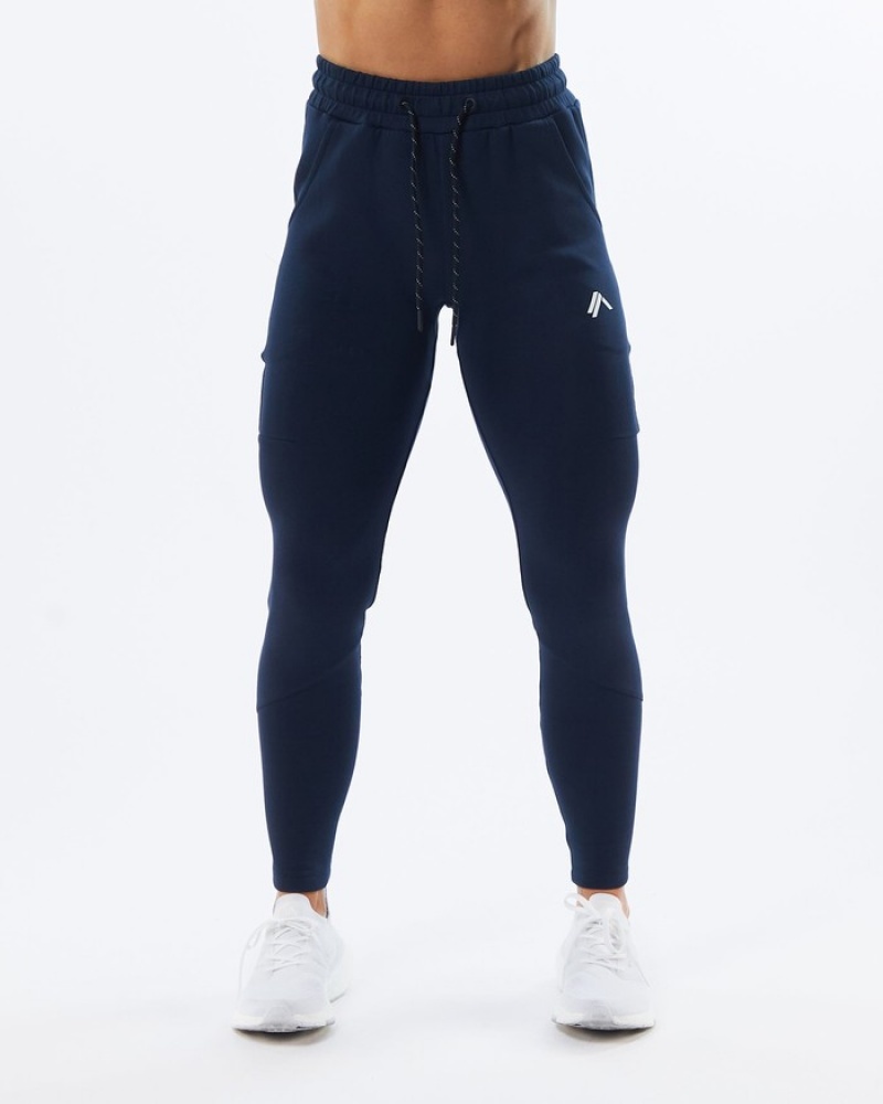 Pantaloni Jogger Dama Alphalete ELMTS Zip Bleumarin | 629715-CEH