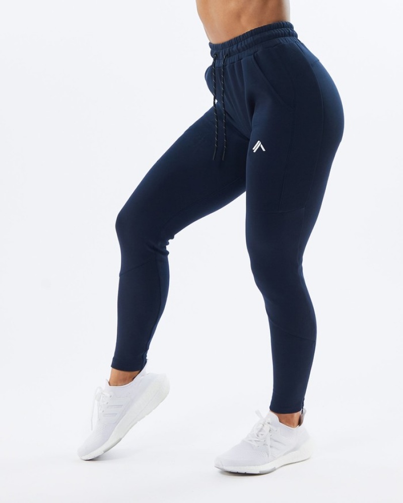 Pantaloni Jogger Dama Alphalete ELMTS Zip Bleumarin | 629715-CEH